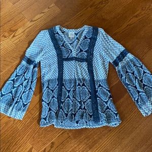 Bell sleeve boho top